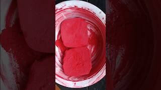 Deep red highly pigmented iron oxide crush  Enjoyclay reformedgymchalkcrumblejust chalkartasmr [upl. by Farra]