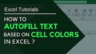 How to auto fill text based on cell colors in Excel [upl. by Aivuy746]