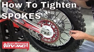 How To Tighten the Spokes on Your Motorcycle [upl. by Soisatsana972]