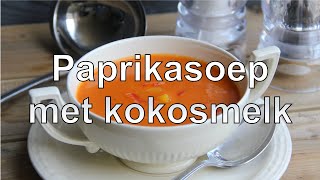 Paprikasoep met kokosmelk recept [upl. by Lombard817]