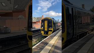 GWR class 158 departs crediton from Exeter central going to Barnstaple [upl. by Iliam]