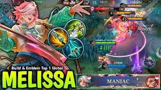 30 Kills  2x MANIAC OP Lifesteal Melissa MVP 194 Points  Build Top 1 Global Melissa  MLBB [upl. by Roberson]