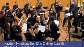 Haydn Symphony No 52 in C Minor 3rd mvt Barak Tal conducts The TelAviv Soloists Ensemble [upl. by Ayekim]