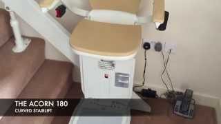 Helping Hand Stairlifts Manchester  Acorn 180 Curved Stairlift from £199500 fitted [upl. by Anauqat]