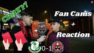 CRAZY DUBLIN DERBY Fan Cams and Reactions  Shamrock Rovers vs Bohemians [upl. by Asselem]