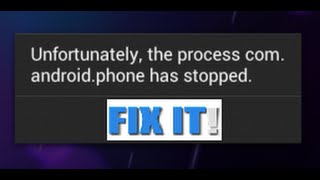 Easy HOW TO FIX unfortunately the process comandroidphone has stopped [upl. by Nissie]