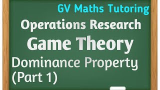 Dominance Property In Game Theory  Game with pure strategy  Operations Research [upl. by Novelia187]