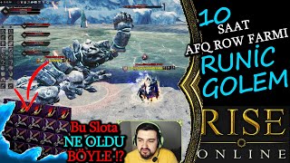 Rise Online 10 Saat ROW Runic Golem Farmı riseonline riseonlinefarm [upl. by Naras]