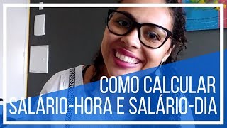 Como calcular SALÁRIOHORA e SALÁRIODIA [upl. by Matlick]