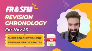 FR amp SFM Revision Strategy to score 70  Super 200 Q PDF  Revision Notes amp Video Links  CA Final [upl. by Atikehs]