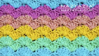 HOW to CROCHET EASY SHELL STITCH  Great for Blankets by Naztazia [upl. by Clift262]