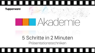 5 Schritte in 2 Minuten Präsentationstechniken I Tupperware Akademie [upl. by Onilegna260]