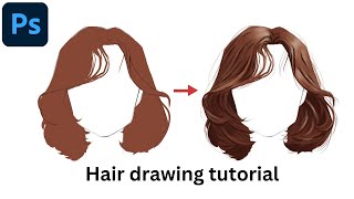 How to paint hair I Photoshop tutorial [upl. by Fonda]