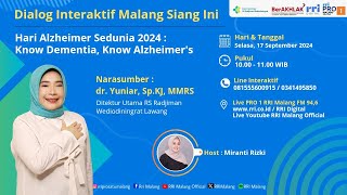 MALANG SIANG INI  HARI ALZHEIMER SEDUNIA 2024  KNOW DEMENTIA KNOW ALZHEIMERS [upl. by Nylkaj133]