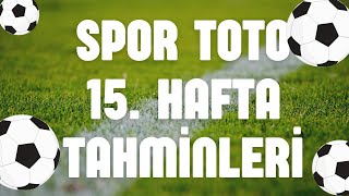 Spor Toto 15 Hafta Tahminleri  13 BİLDİM  Sportototahminleri sportoto [upl. by Ynagoham]