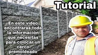 Tutorial de instalación de un cerco premoldeado [upl. by Lail]