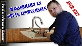 Wasserhahn an der Spüle auswechseln  Küchenarmatur wechseln  So gehts [upl. by Hgielah606]