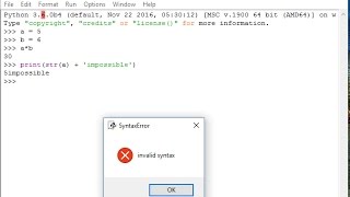 Invalid syntax error while running scripts solved in Python [upl. by Esiuole]