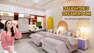 quotStunning 3D Interior Walkthrough of Our Daughters Dream Room 🌸✨quot  THE DESIGN HOOK [upl. by Laet]