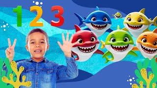 Baby Shark Counts to 10  Learn Numbers [upl. by Esta270]