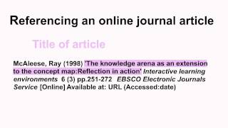 Harvard Referencing Part 6  Journals [upl. by Neeli]