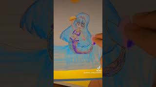 ✨mermet✨ibmusashi fypシ゚viral art anime drawing aesthetic fypシ゚viral mermaid beach [upl. by Thorin]