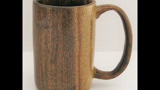 Woodturners Journal Coffee Mug Turned from Black Walnut [upl. by Bascomb]