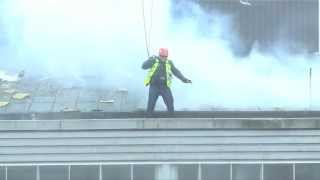 Demolition man FAIL  Standing on top of a detonating building [upl. by Treulich]