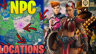 HOW TO HIRE FORTNITE NPCS  All Hireable NPC Locations Chapter 2 Season 5 [upl. by Htrow704]