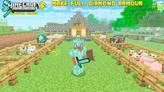 Finally I Made Full Diamond Armour In Minecraft PE HINDI Minecraft Survival Series EP6 [upl. by Aika899]