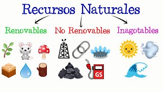 🌳Recursos Naturales Renovables No Renovables e Inagotables🌞 Fácil y Rápido  Biología [upl. by Assirehs28]