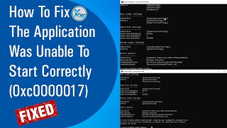 ✅ How To Fix The Application Was Unable To Start Correctly 0xc0000017 2021 [upl. by Yecal819]