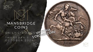 Victoria 1 Crown Coin  Daily Listings  Thursday 3 October  Mansbridge Coins [upl. by Nevaeh]