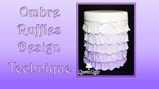 Ombre Ruffle Cake How to make Part 1 in the series [upl. by Elfstan]