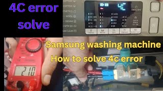 4c error code how to fix in Samsung washing machine [upl. by Rives]