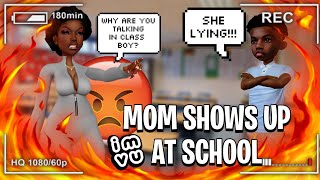 WHEN Your MOM SHOWS UP AT Your SCHOOL  IMVU SKIT FUNNY [upl. by Okimuy]