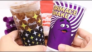 Mcdonalds Japan GRIMACE SHAKE and Coke Dry Ginger [upl. by Nieberg566]