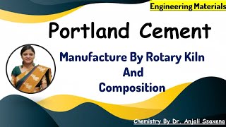 Manufacture of Portland Cement By Rotary Kiln Method  Composition of Portland Cement [upl. by Cumine]