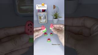 DIY Foam Clay 🍉✨clayart claykeychain airdryclayideas [upl. by Avin]