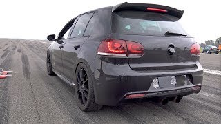 850HP Volkswagen Golf 6 R 36 HGP Biturbo  Launch Control  ACCELERATIONS [upl. by Anilatac]