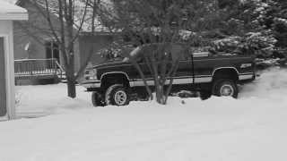 94 Silverado 604L80e swap PRC 25 Heads 228r Cam Snow [upl. by Airel]