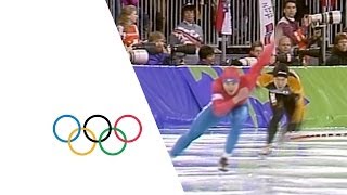 Sergey Klevchenya Speed Skating Highlights  Lillehammer 1994 Winter Olympics [upl. by Padget]