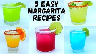 5 Easy Margarita Recipes  Tequila Cocktail Recipes [upl. by Bahner]