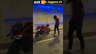 H2R vs Super Leggera V4 😲😱 shorts h2r ducati [upl. by Emerald595]