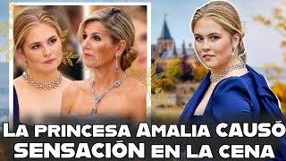 La PRINCESA Amalia de los Países Bajos eclipsó a todos en la cena de gala al más puro estilo real [upl. by Candra658]