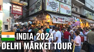 4K Walking in India 2024  New Delhi Market Tour Khan Market Lajpat Nagar Market Connaught Place [upl. by Ronoel]