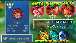 LAYLA ONE HIT BEST EMBLEM SET  LAYLA NEW BUILD 2024 MYTHICAL IMMORTAL  MLBB [upl. by Eimilb947]