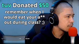 DONATING SUS MESSAGES TO STREAMERS [upl. by Ailimac261]