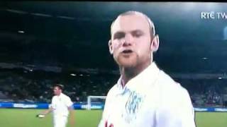 Wayne Rooney swearing and boo home fans after algeria match video [upl. by Jessie]