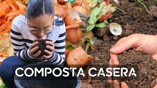 Cómo hacer composta caserasin mal olor en poco espacio🌱 compostacasera compostaje [upl. by Anstice302]